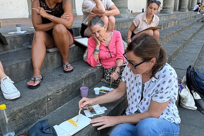 Drawing and Watercolor Workshop in the Heart of Florence - Adding color with watercolor