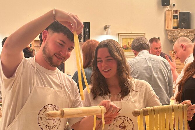 Florence: Flambé Cheese Wheel Truffle Pasta Class & Tiramisù - Working with top flour and fresh dough