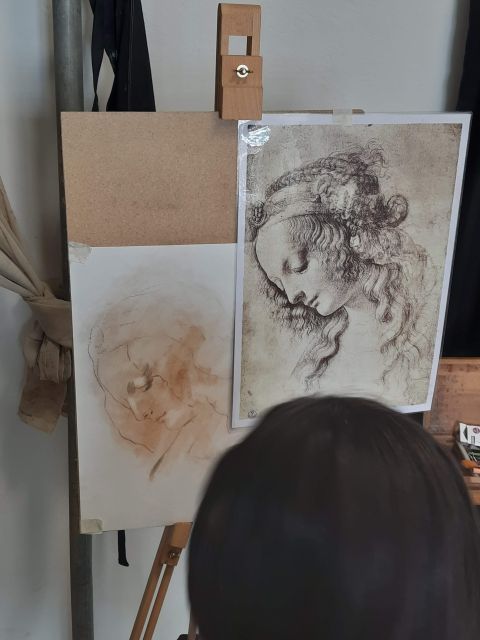 Florence: Leonardo Drawings - Building the sketch step by step