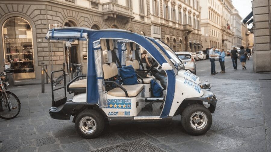 Florence: Old Town Golf Cart Excursion - Santa Croce and the National Central Library
