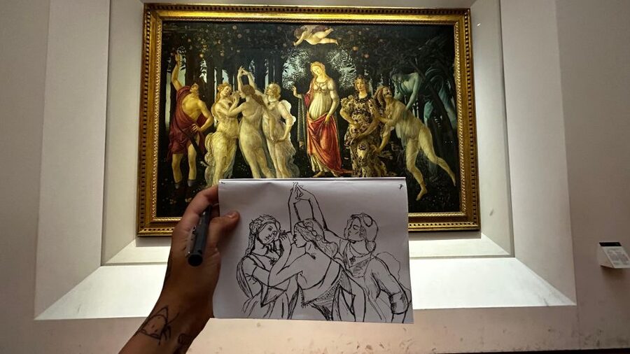Florence : Painting and Wine - Meeting an artist who also knows wine