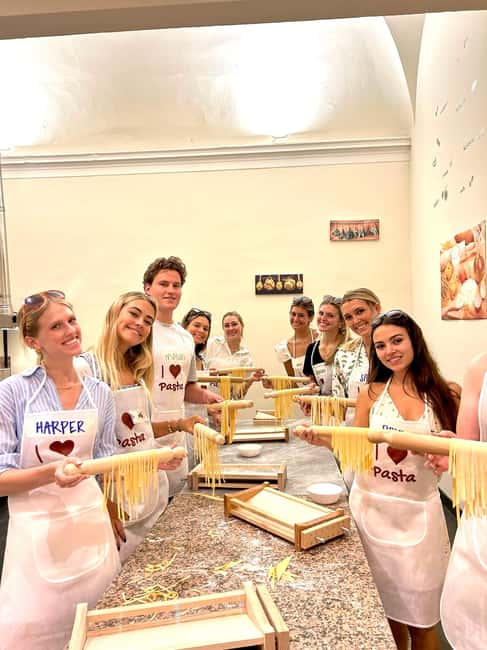 Florence: Pasta Class with Wine, Limoncello and Dessert - The shared table is part of the lesson