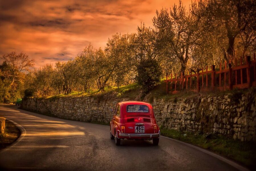 Florence Wine Tasting and Tuscan Lunch in a Vintage Fiat 500 - A 15th-century villa, vineyard, and cellar