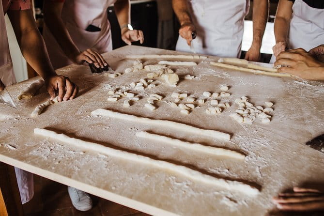Francy's Pasta & Gnocchi on Top of Florence Hills - Rolling dough for ravioli and chitarra pasta