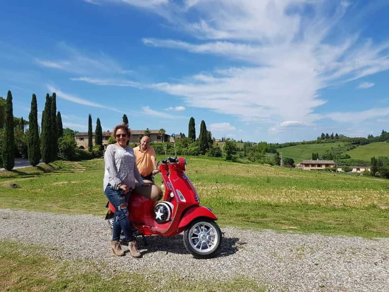 from Florence: All inclusive Tuscany Vespa Tour in Chianti - Lunch, wine, and olive oil at the winery