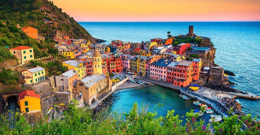 From Florence: Cinque Terre & Pisa Leaning Tower Day Tour - A short coastal boat ride changes the view