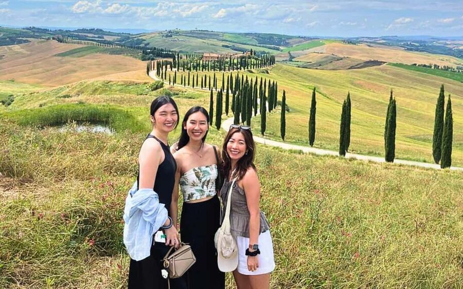 From Florence: Siena, Cortona, Montepulciano & Val D'Orcia - A family farm lunch with Cinta Senese pigs
