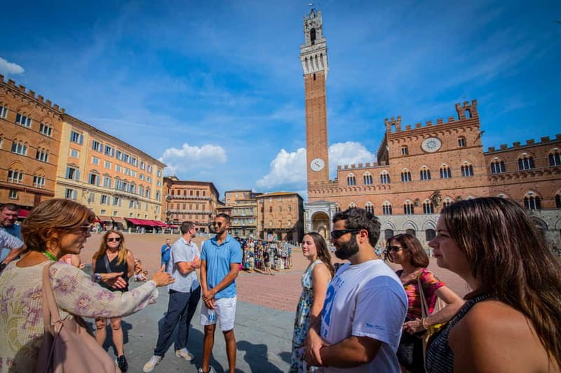 From Florence: Siena & San Gimignano Guided Tour and Dinner - Siena, from Piazza del Campo to the contrade