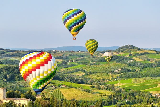 Hot Air Balloon ride in Tuscany countryside from Chianti - A Tuscan breakfast after landing