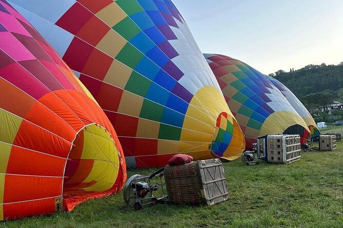 Hot Air Balloon ride in Tuscany countryside from Chianti - Arriving at Bargino before dawn