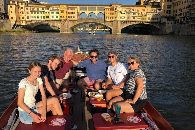 Panoramic Florence by Boat with Wine - Seeing Florence from the Arno at 7 p.m.