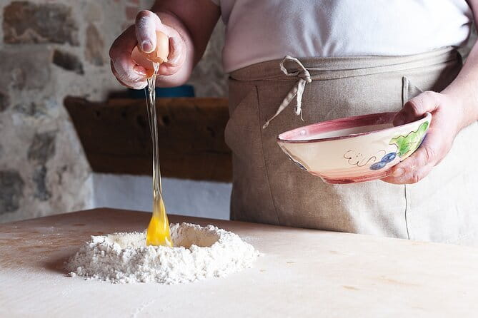 Small Group Pasta Making Class Wine Tasting in a Tuscan Castle - Chef Jerry turns pasta into a group activity