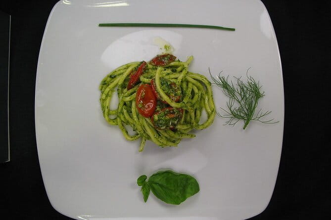 Small group PURO Vegan pasta and bruschette Class in Florence - Eating what you made