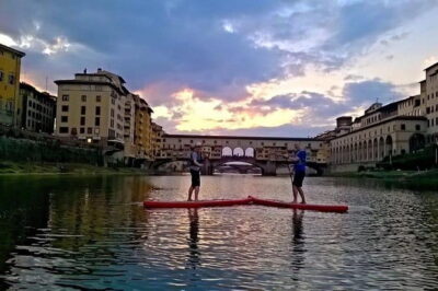 SUP at Ponte Vecchio with a Floating Drink – Florence Paddleboarding