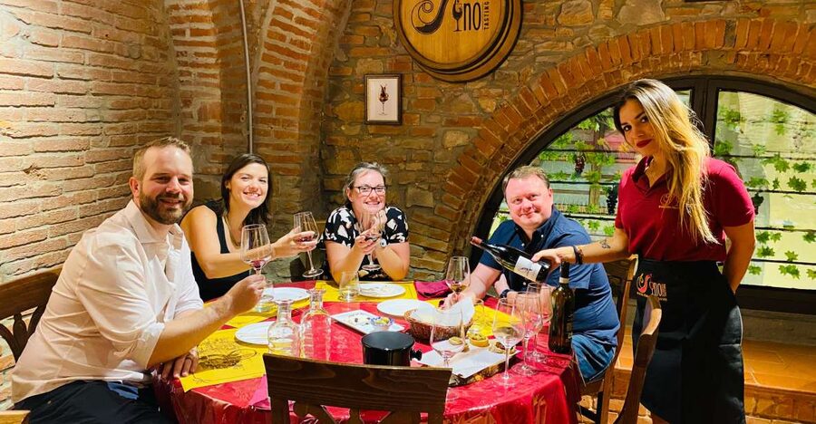 Wine Tasting Experience with Three Types of Tuscan Wine - The white wine opens the lesson